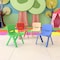 Flash Furniture Plastic School Chair-10.5"H Seat, Assorted, PK4 4-YU-YCX4-003-MULTI-GG - alternate 1